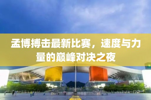 孟博搏击最新比赛，速度与力量的巅峰对决之夜