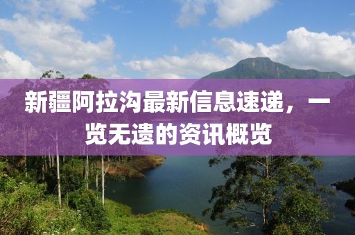 新疆阿拉沟最新信息速递，一览无遗的资讯概览
