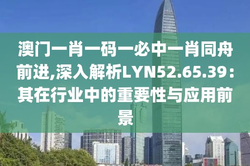澳门一肖一码一必中一肖同舟前进,深入解析LYN52.65.39：其在行业中的重要性与应用前景