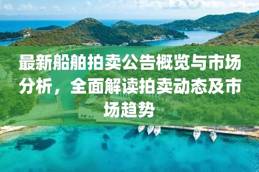 最新船舶拍卖公告概览与市场分析，全面解读拍卖动态及市场趋势
