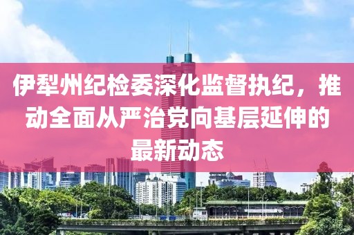 伊犁州纪检委深化监督执纪，推动全面从严治党向基层延伸的最新动态