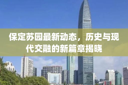 保定苏园最新动态，历史与现代交融的新篇章揭晓