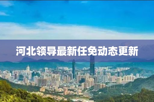 河北领导最新任免动态更新