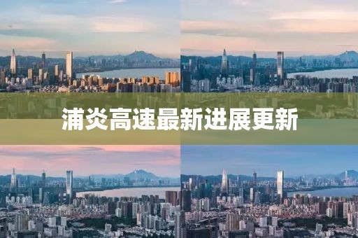 浦炎高速最新进展更新