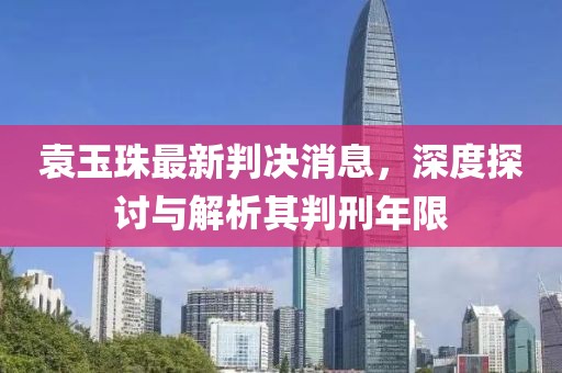 袁玉珠最新判决消息，深度探讨与解析其判刑年限