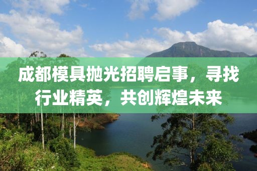 成都模具抛光招聘启事，寻找行业精英，共创辉煌未来