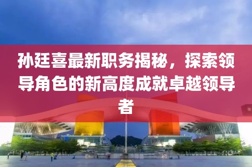 孙廷喜最新职务揭秘，探索领导角色的新高度成就卓越领导者