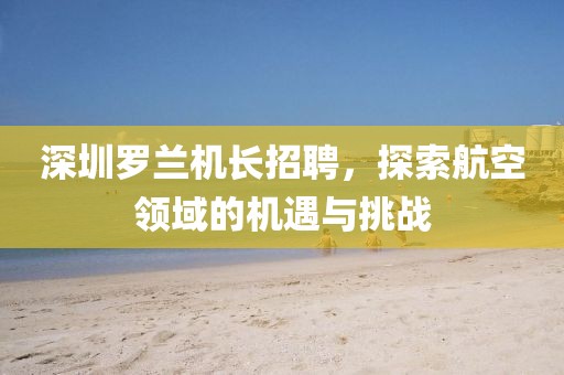 深圳罗兰机长招聘，探索航空领域的机遇与挑战