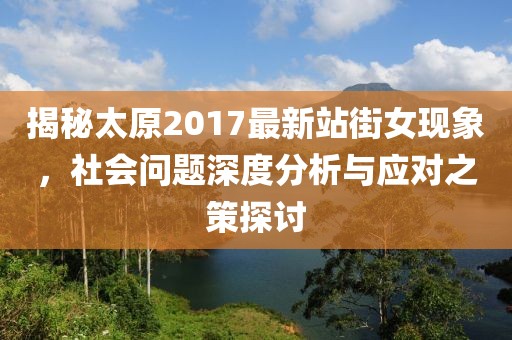 揭秘太原2017最新站街女现象，社会问题深度分析与应对之策探讨