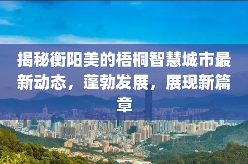 揭秘衡阳美的梧桐智慧城市最新动态，蓬勃发展，展现新篇章