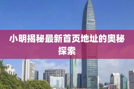 小明揭秘最新首页地址的奥秘探索