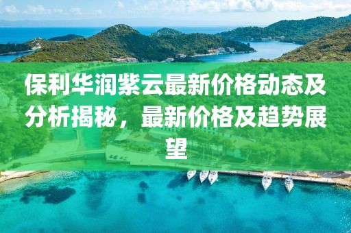 保利华润紫云最新价格动态及分析揭秘，最新价格及趋势展望