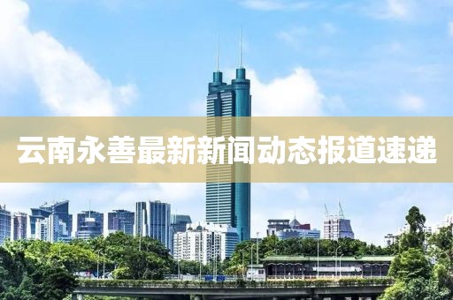 云南永善最新新闻动态报道速递