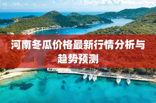 河南冬瓜价格最新行情分析与趋势预测
