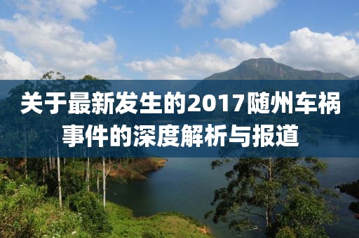 关于最新发生的2017随州车祸事件的深度解析与报道