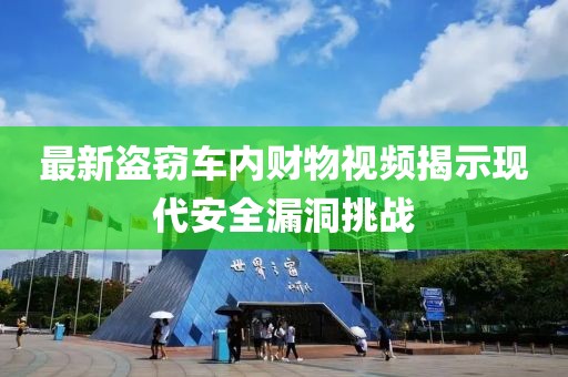 最新盗窃车内财物视频揭示现代安全漏洞挑战