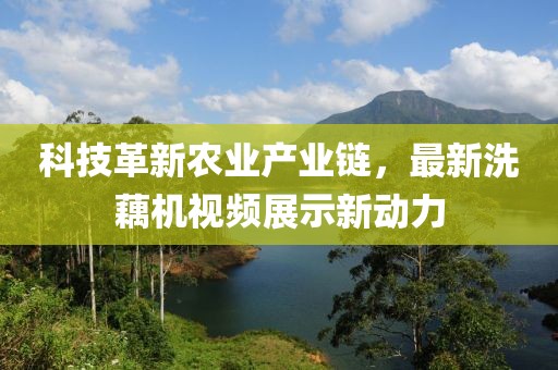 科技革新农业产业链，最新洗藕机视频展示新动力