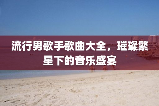流行男歌手歌曲大全，璀璨繁星下的音乐盛宴
