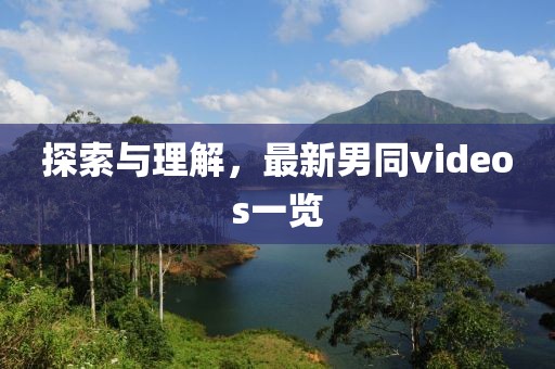 探索与理解，最新男同videos一览