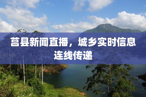 莒县新闻直播，城乡实时信息连线传递