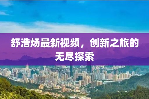 舒浩炀最新视频，创新之旅的无尽探索