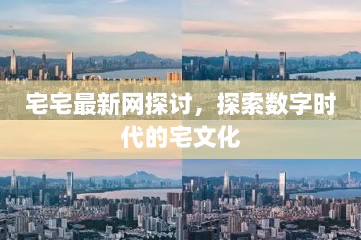 宅宅最新网探讨，探索数字时代的宅文化