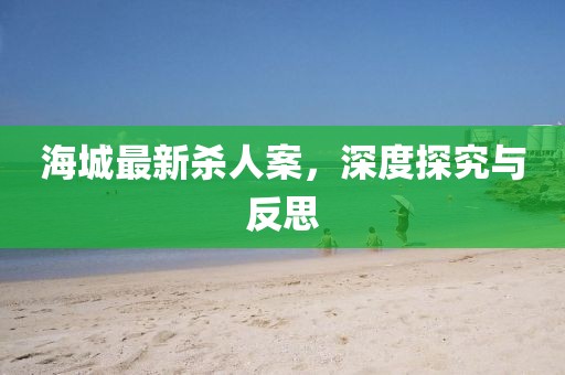 海城最新杀人案，深度探究与反思