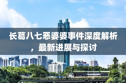 长葛八七恶婆婆事件深度解析，最新进展与探讨