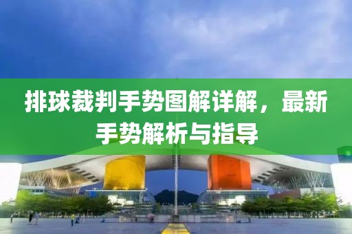 排球裁判手势图解详解，最新手势解析与指导