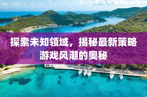 探索未知领域，揭秘最新策略游戏风潮的奥秘