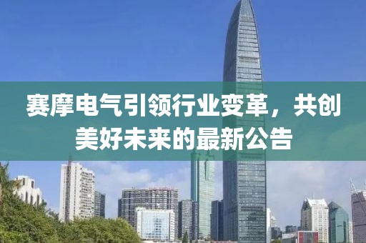 赛摩电气引领行业变革，共创美好未来的最新公告