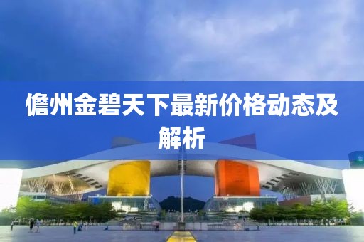 儋州金碧天下最新价格动态及解析