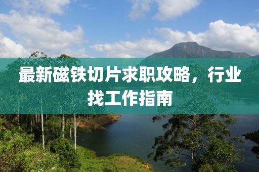 最新磁铁切片求职攻略，行业找工作指南