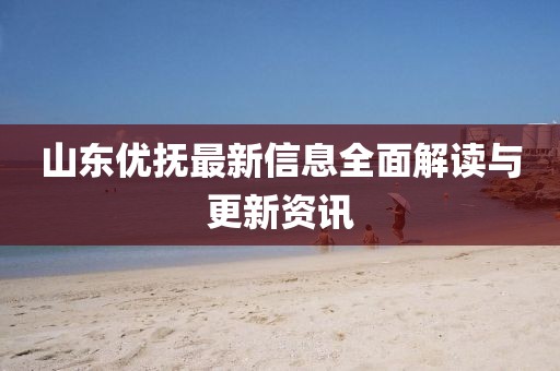 山东优抚最新信息全面解读与更新资讯