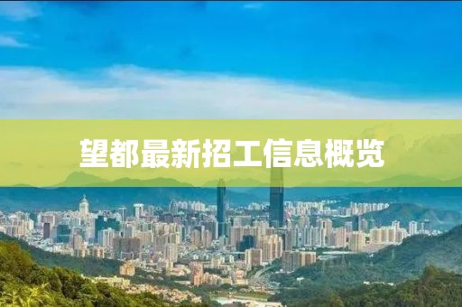 望都最新招工信息概览