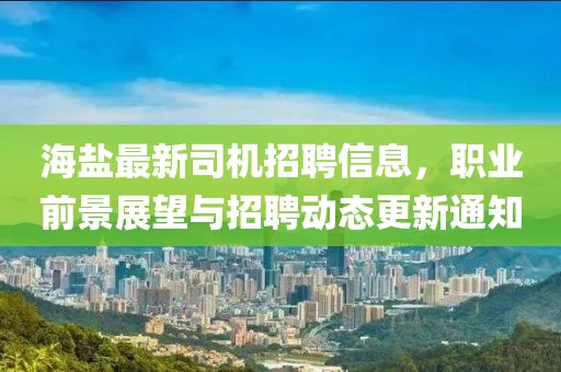 海盐最新司机招聘信息，职业前景展望与招聘动态更新通知