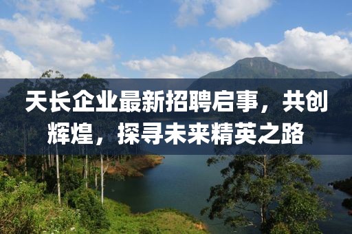 天长企业最新招聘启事，共创辉煌，探寻未来精英之路