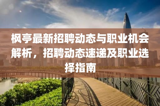 枫亭最新招聘动态与职业机会解析，招聘动态速递及职业选择指南
