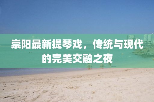 崇阳最新提琴戏，传统与现代的完美交融之夜