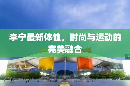 李宁最新体恤，时尚与运动的完美融合