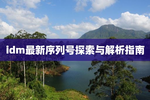 idm最新序列号探索与解析指南