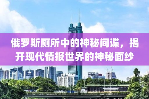 俄罗斯厕所中的神秘间谍，揭开现代情报世界的神秘面纱