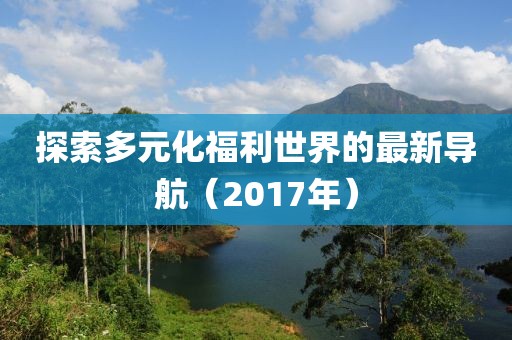 探索多元化福利世界的最新导航（2017年）