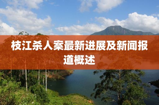 枝江杀人案最新进展及新闻报道概述
