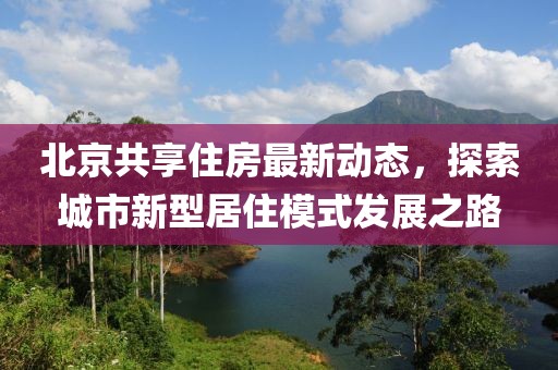 北京共享住房最新动态，探索城市新型居住模式发展之路