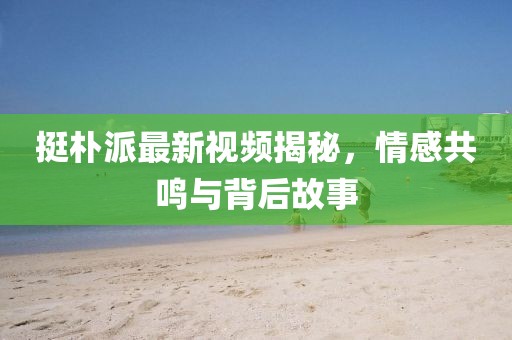 挺朴派最新视频揭秘，情感共鸣与背后故事