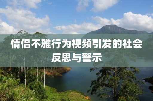 情侣不雅行为视频引发的社会反思与警示