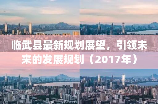 临武县最新规划展望，引领未来的发展规划（2017年）