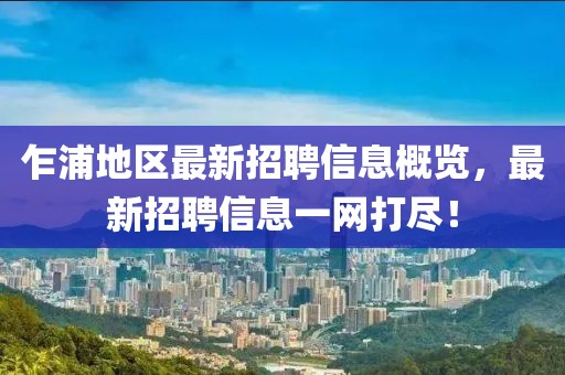 乍浦地区最新招聘信息概览，最新招聘信息一网打尽！