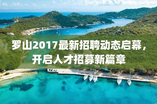 罗山2017最新招聘动态启幕，开启人才招募新篇章